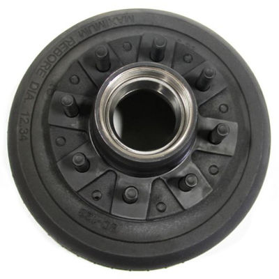 9K To 10K Trailer Hub Drum Assembly 8 On 6.5 Oil Bath Non ABS Drum After July 2013