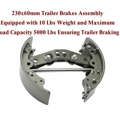 230x60mm Trailer Brakes Assembly Equipped with 10 Lbs Weight and Maximum Load Capacity 5000 Lbs Ensuring Trailer Braking